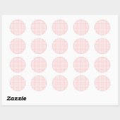 Rond Sticker Pois rose (Feuille)