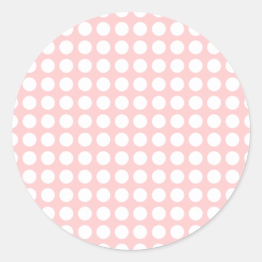 Rond Sticker Pois rose (Devant)