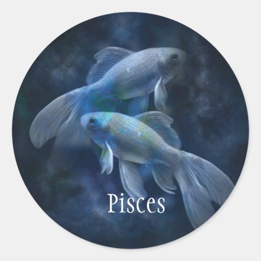Rond Sticker Poissons Pisces (Devant)