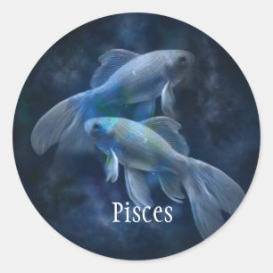 Rond Sticker Poissons Pisces