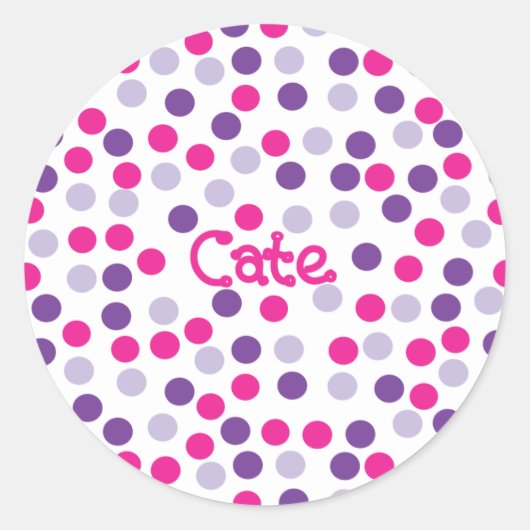 Rond Sticker Poka Dot - Cate 2 (Devant)