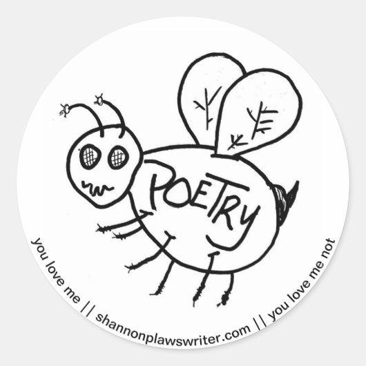 Rond Sticker Pollinator Poésie (Devant)