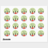 Rond Sticker Polonais d'anniversaire (Feuille)