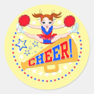 Rond Sticker pom-pom girl