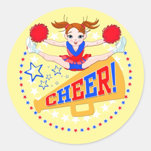 Rond Sticker pom-pom girl (Devant)