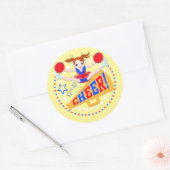 Rond Sticker pom-pom girl (Enveloppe)