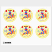 Rond Sticker pom-pom girl (Feuille)