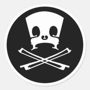 Rond Sticker Pont et Vaches