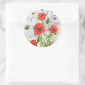 Rond Sticker 'Poppies' (Sac)