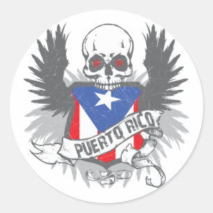 Rond Sticker Porto Rico Star