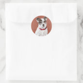 Rond Sticker Portrait Jack Russell Terrier (Sac)