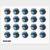 Rond Sticker PORtrait NOIR RAVEN (Feuille)