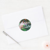 Rond Sticker 'Positive Atttitude' (Enveloppe)