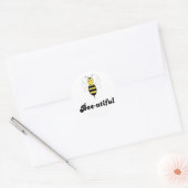 Rond Sticker pour abeille souriante (Enveloppe)