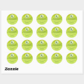 Rond Sticker pour affaires De l'environnement vert (Feuille)
