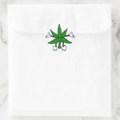 Rond Sticker pour Alien de mauvaises herbes (Sac)