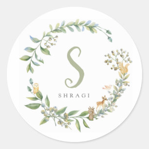 Rond Sticker pour animaux de forêt