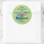 Rond Sticker pour arbre de famille de pastèque (Sac)