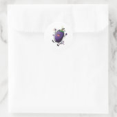 Rond Sticker pour aubergine drôle (Sac)