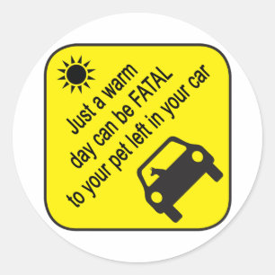 Rond Sticker pour avertisseur de chaleur pour animaux d