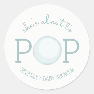 Rond Sticker pour Baby shower de bulle sur le point de 