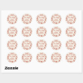 Rond Sticker pour Baby shower de pizza italienne Ciao B (Feuille)