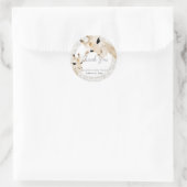 Rond Sticker pour Baby shower maman et bébé Giraffe (Sac)