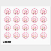 Rond Sticker pour Baby shower un peu amoureux (Feuille)
