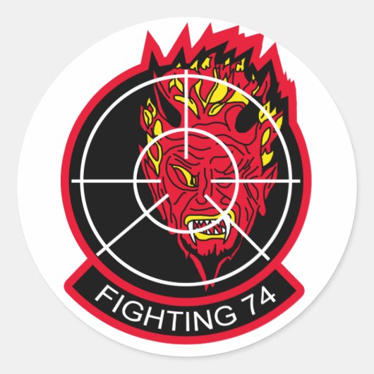 Rond Sticker pour Be-Devilers VF-74 (Devant)