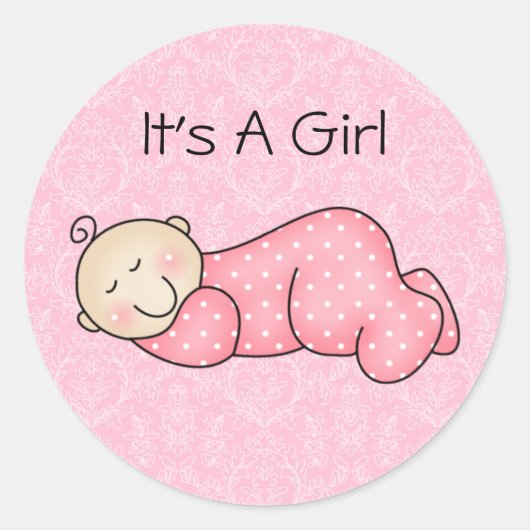 Rond Sticker pour bébé dormant (Devant)