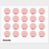 Rond Sticker pour bébé Giraffe (Feuille)