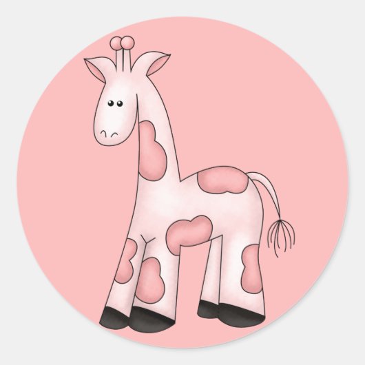 Rond Sticker pour bébé Giraffe (Devant)