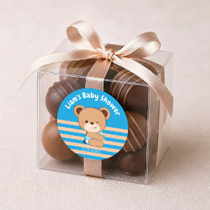 Rond Sticker pour bébé mignonne (arrière - plan bleu)