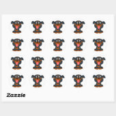 Rond Sticker pour bébé Rottweiler (Feuille)