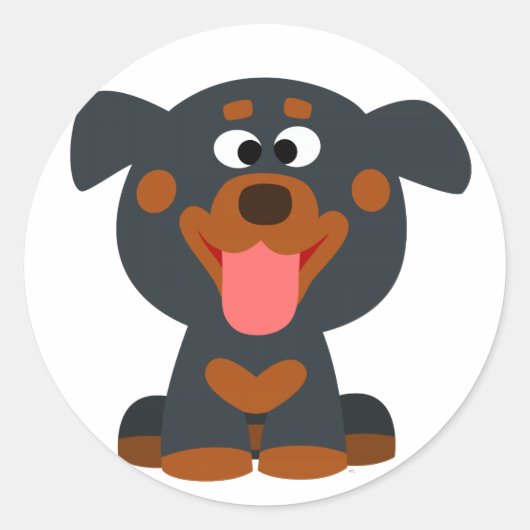 Rond Sticker pour bébé Rottweiler (Devant)