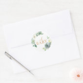 Rond Sticker pour bébé succulent et vert (Enveloppe)