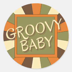 Rond Sticker pour bébé Super rétro vintage