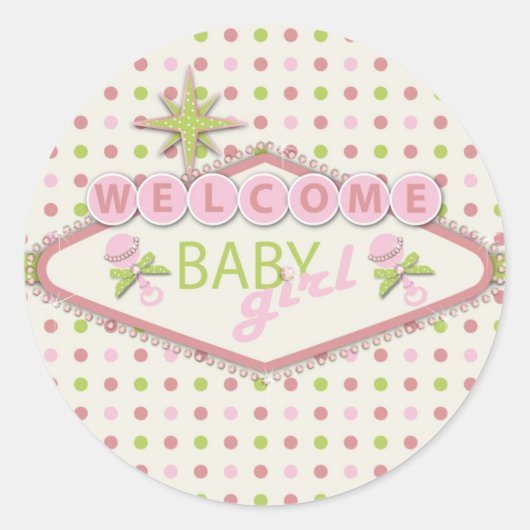 Rond Sticker pour bébé Vegas (Devant)