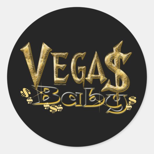Rond Sticker pour bébé Vegas (Devant)