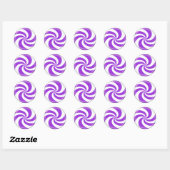 Rond Sticker pour bonbons d'Halloween (Feuille)
