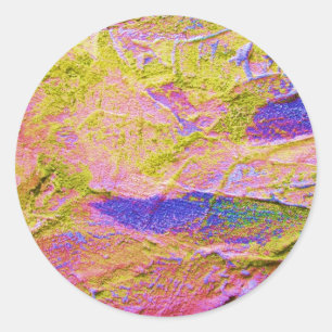 Rond Sticker pour broyeur bleu rose jaune - personnalis