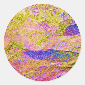 Rond Sticker pour broyeur bleu rose jaune - personnalis