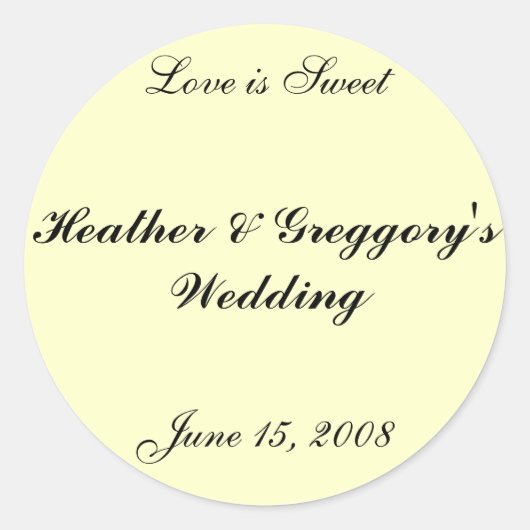 Rond Sticker pour buffet de bonbons (Devant)