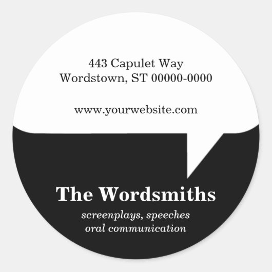 Rond Sticker pour bulle vocale (Devant)