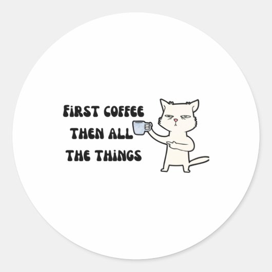 Rond Sticker pour café (Devant)