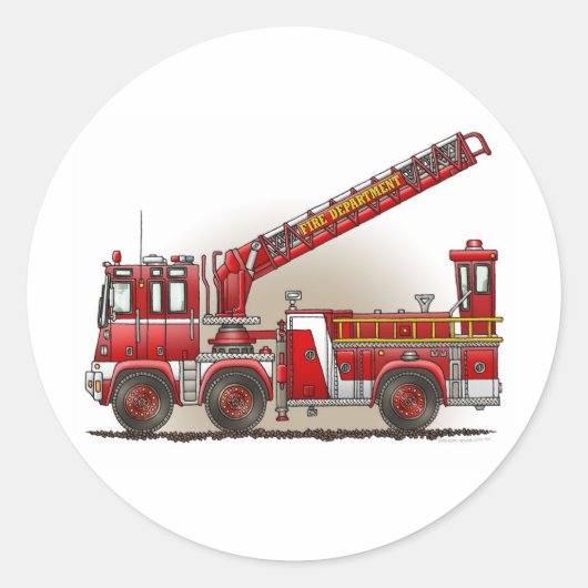 Rond Sticker pour camion de pompier et d'échelle (Devant)