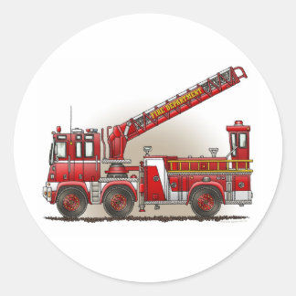 Rond Sticker pour camion de pompier et d'échelle