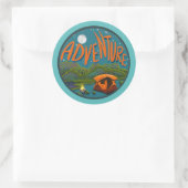 Rond Sticker pour camping aventure (Sac)