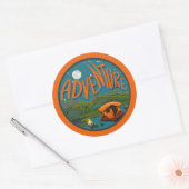 Rond Sticker pour camping aventure (Enveloppe)