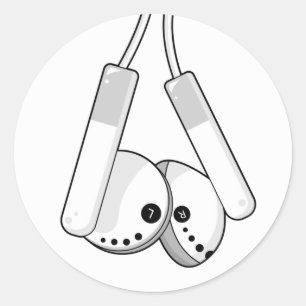 Rond Sticker pour casque blanc